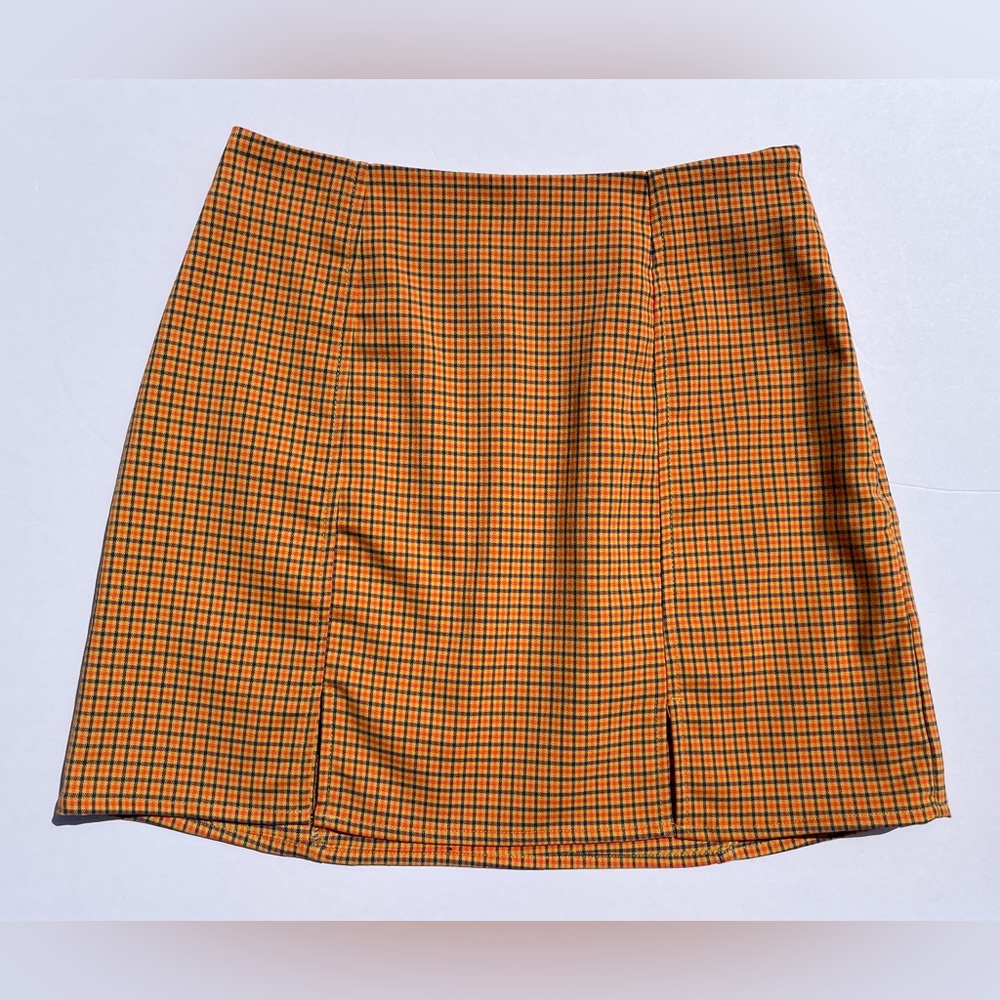 Urban Outfitters Yellow Plaid Mini Skirt - Size S
